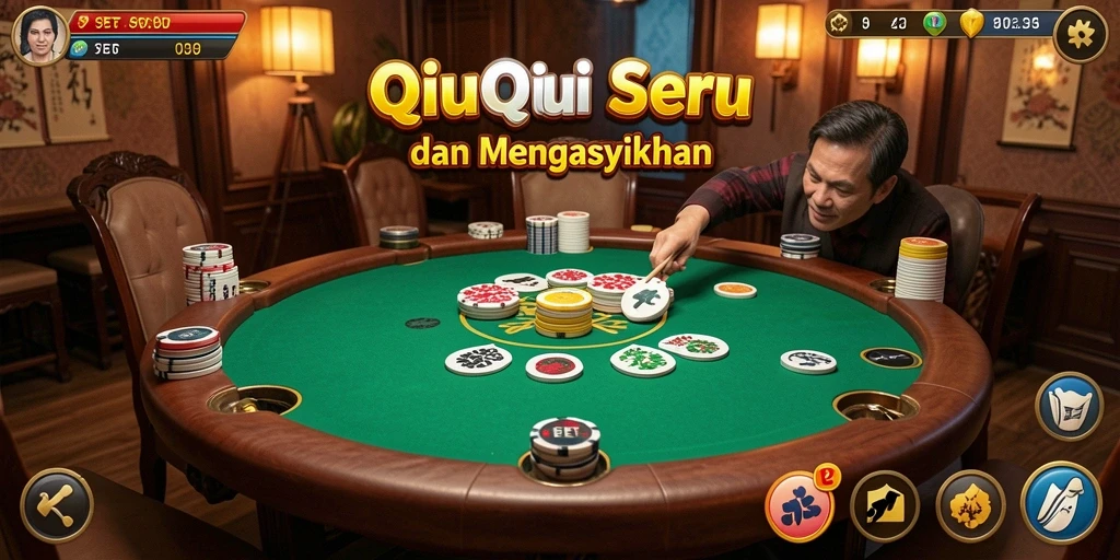 Tangkapan layar gameplay seru QiuQiu di 9ET.