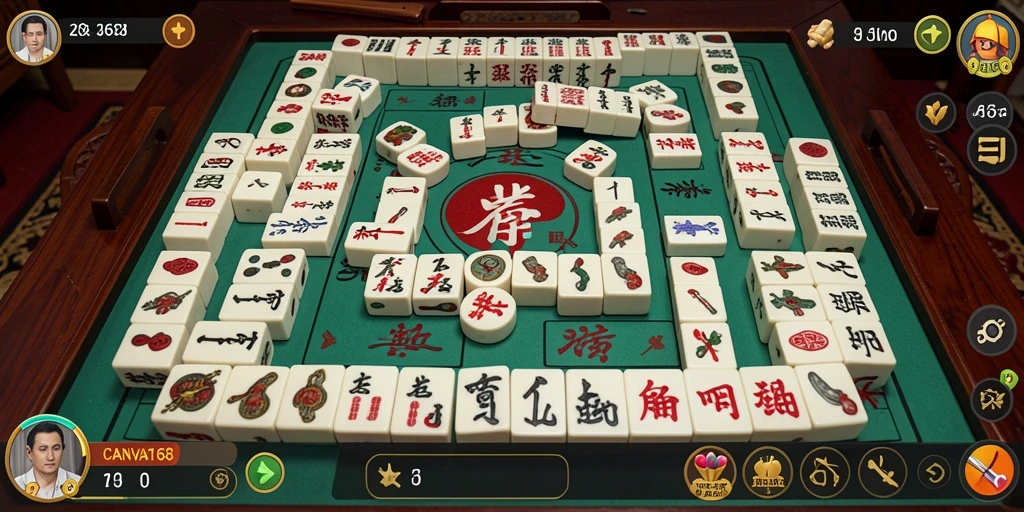 Gameplay menarik dari permainan Mahjong CANVA168.