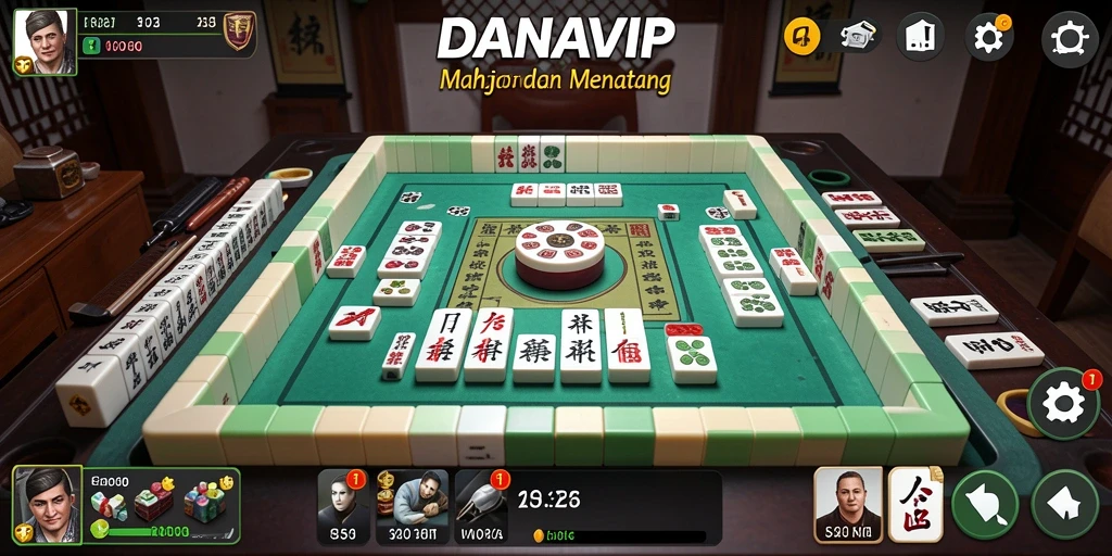 Tampilan gameplay Mahjong yang menarik di DANAVIP.