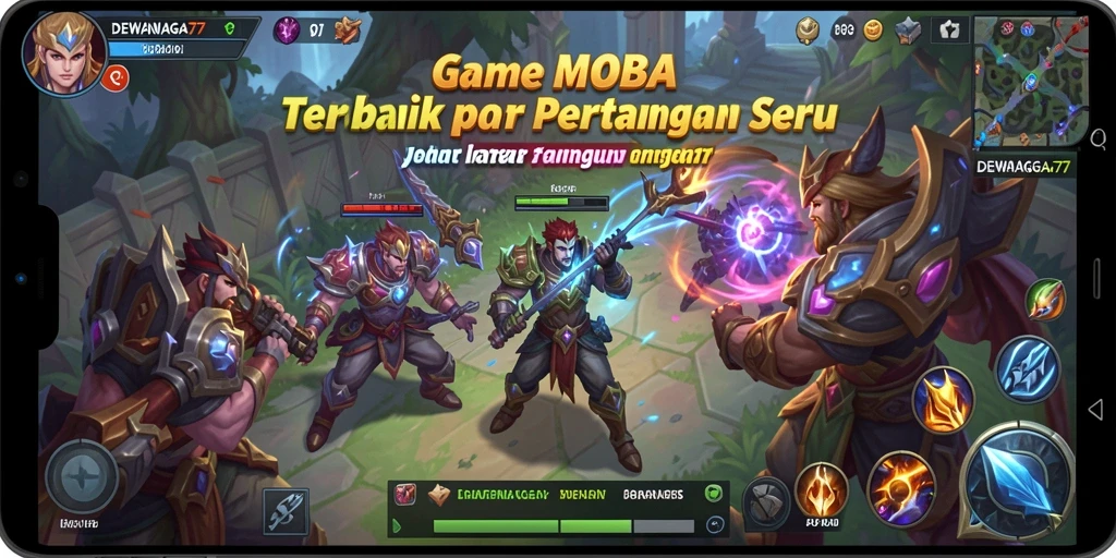 Tampilan epik gameplay DEWANAGA77 dalam pertarungan tim.