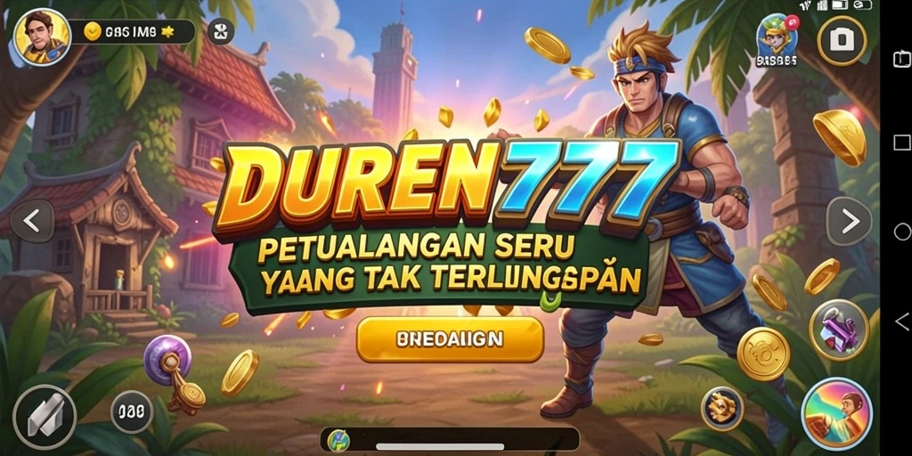 Screenshot menampilkan momen mendebarkan dalam petualangan DUREN777.