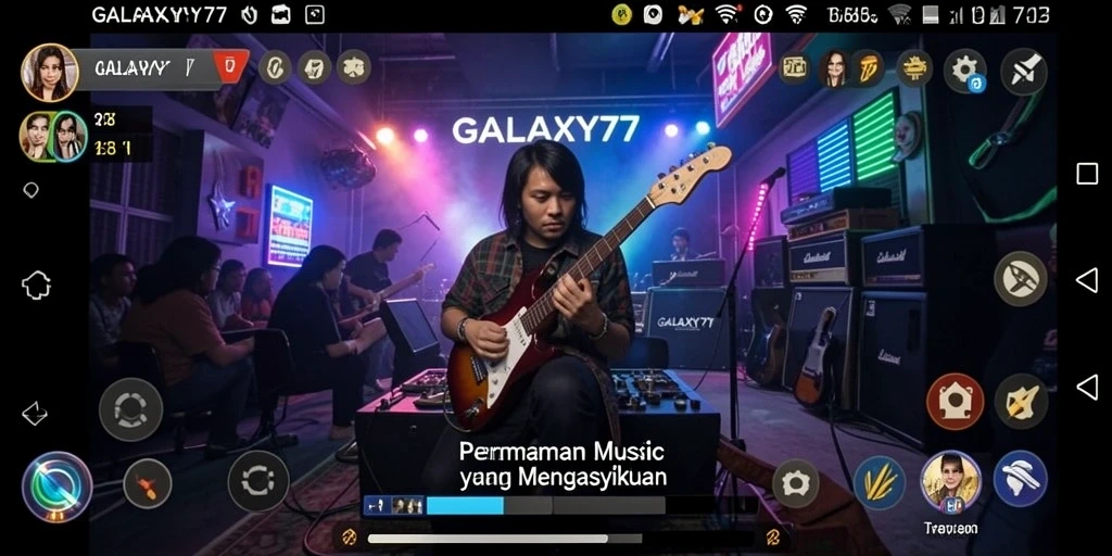 Tampilan gameplay GALAXY77 yang seru dan interaktif.