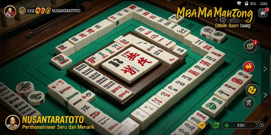 Screenshot gameplay NUSANTARATOTO menampilkan suasana permainan Mahjong yang seru.