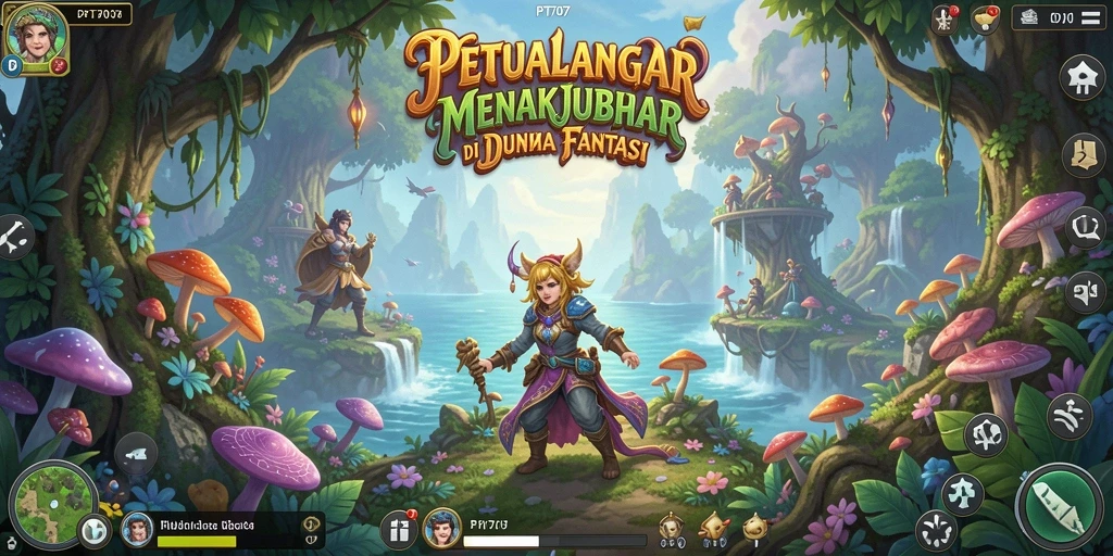 Tangkapan layar menampilkan aksi seru dalam dunia fantasi PT707.