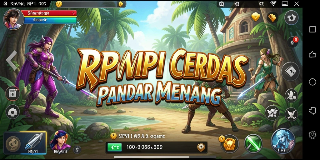 Tampilan gameplay RPVIP1 menunjukkan pertarungan strategi yang intens dan dinamis.