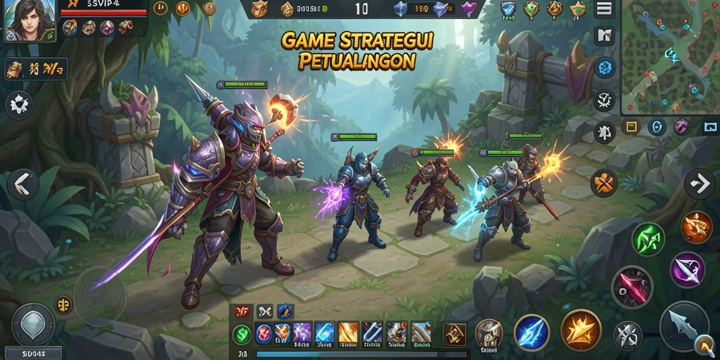 Tampilan layar utama SVIP4 dengan aksi pertempuran dramatis.