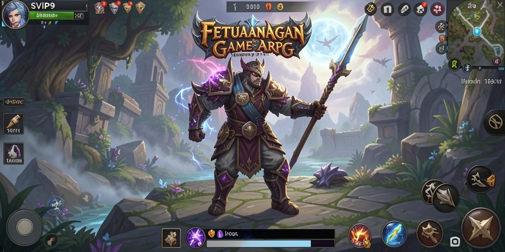 Tampilan gameplay seru di dalam dunia SVIP9 yang menakjubkan.