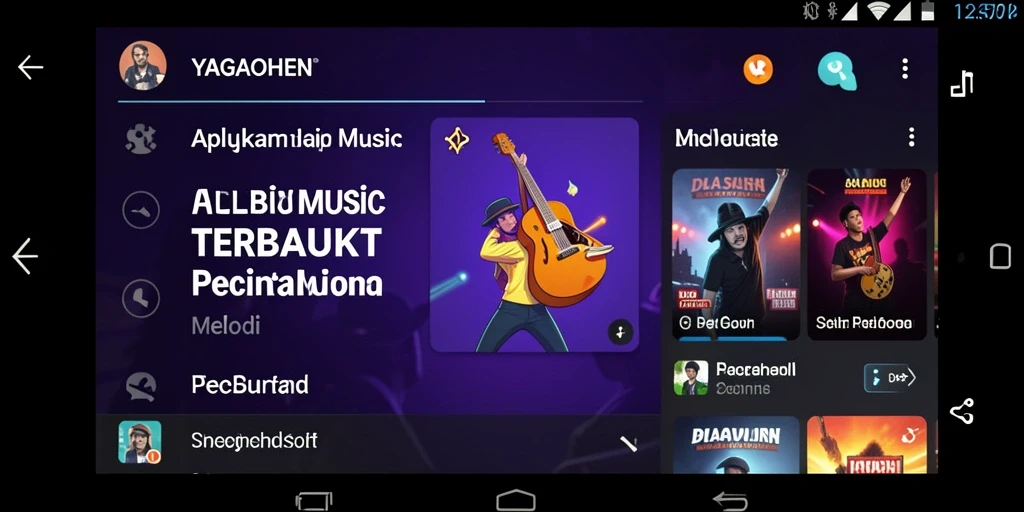 Tampilan gameplay YAGAOHEN dengan fitur musik interaktif.
