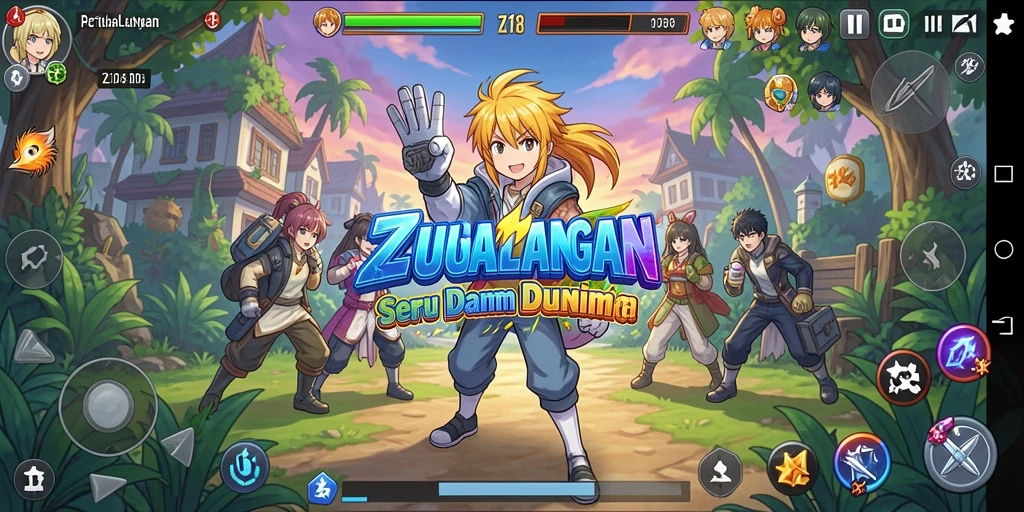 Screenshot gameplay menampilkan aksi seru dalam dunia Anime.